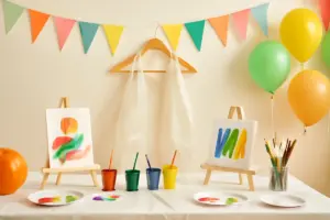Come organizzare un laboratorio di pittura durante una festa? Un trucco salva-abiti che evita disastri