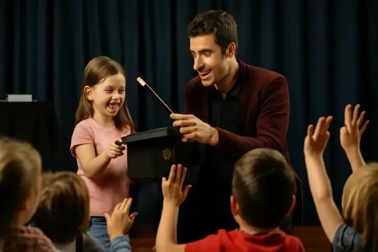 Come funziona uno spettacolo con magia partecipativa? La differenza che valorizza ogni evento per bambini