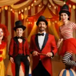 Festa a tema circo: scenografia, costumi e trucchi che trasformano la sala in pochi passaggi
