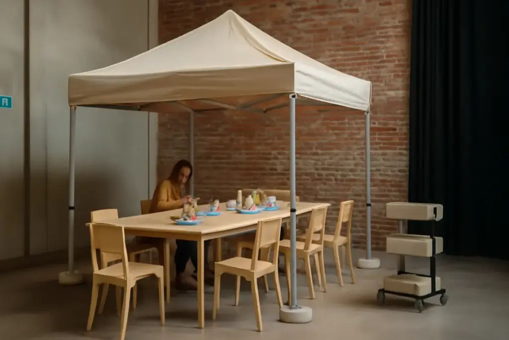 Laboratorio creativo itinerante per eventi: come adattarlo a diversi spazi con un solo trucco