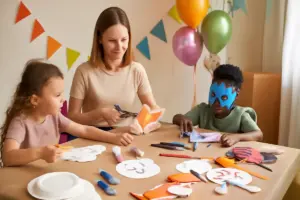 Come organizzare un laboratorio di maschere alla festa? Un materiale insolito che semplifica tutto