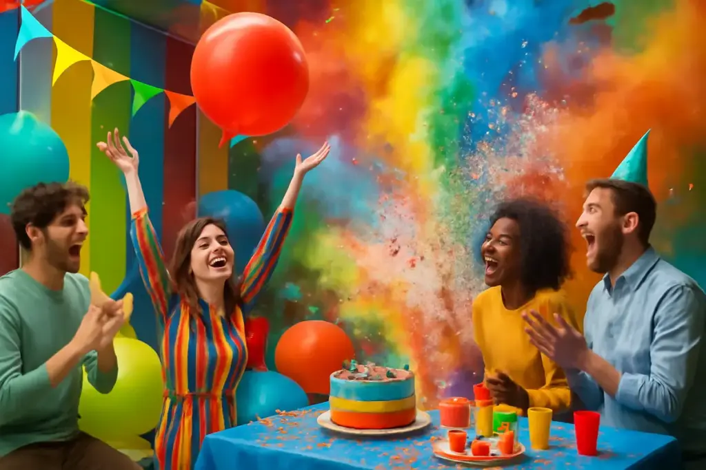 Organizzare una festa a tema colori: giochi ed effetti scenografici che sorprendono tutti