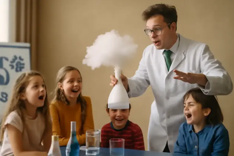 Animazione con spettacolo scientifico per bambini: il vantaggio che stimola la curiosità e resta nei ricordi